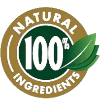 100% natural ingredients logo